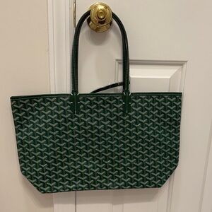 Green Patterned Tote Bag